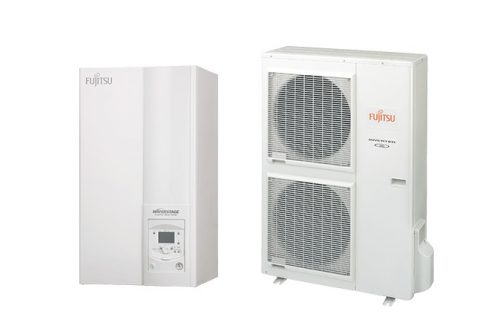 Fujitsu Waterstage HP 14/1F High Power V2 WSYG140DG6 / WOYG140LCTA osztott levegő-víz hőszivattyú 13.5 kW