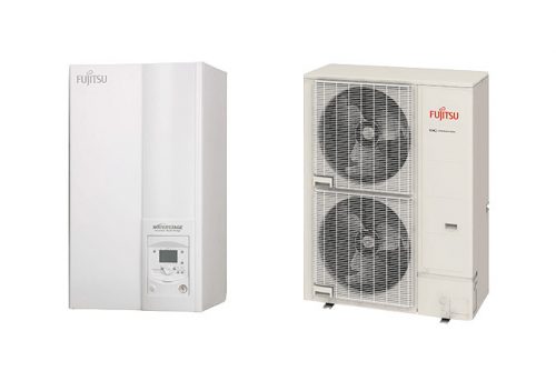 Fujitsu Waterstage SHP 16/1F Super High Power WSYG160DJ6 / WOYG160LJL osztott levegő-víz hőszivattyú 16 kW